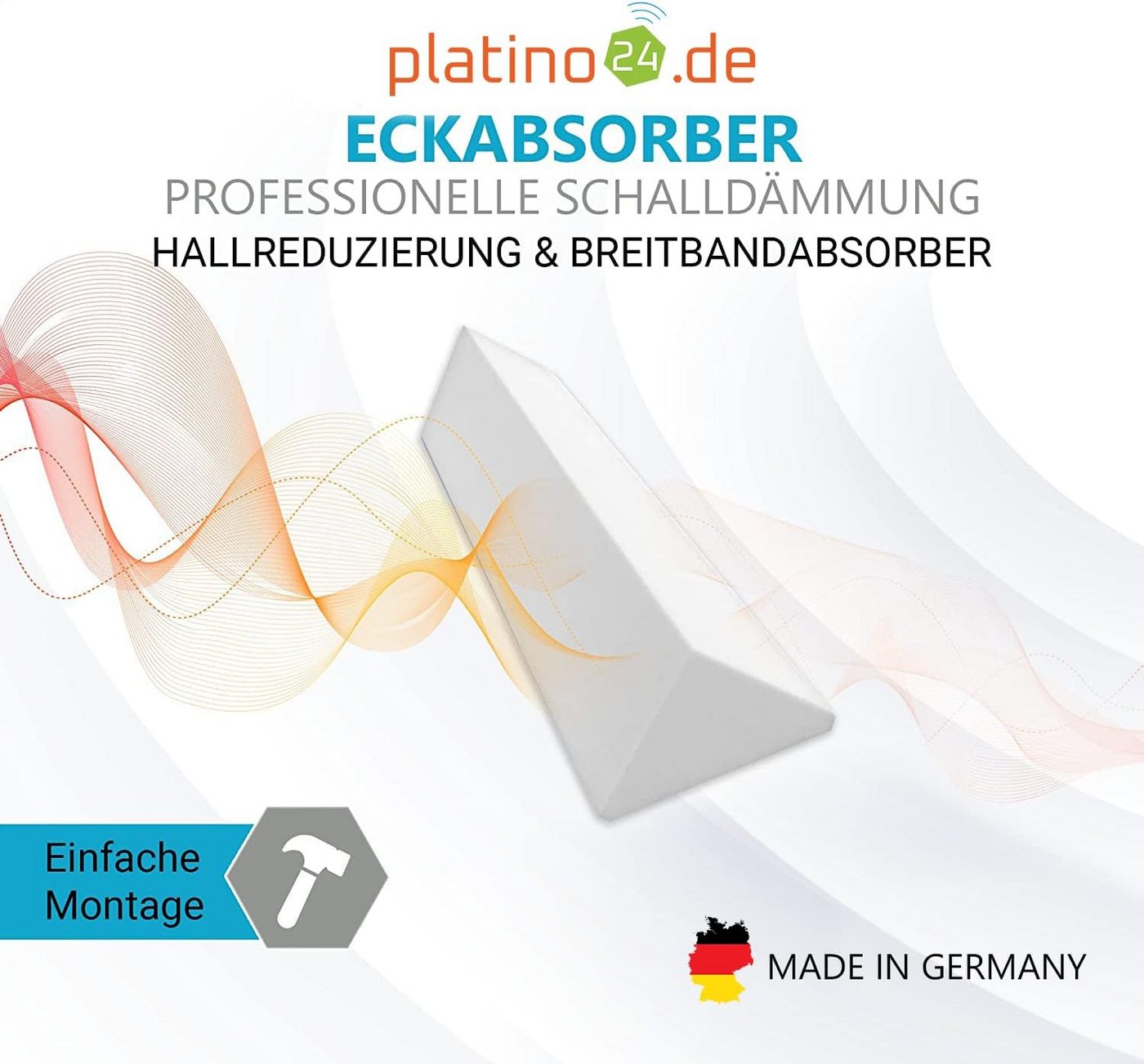 platino24 Akustikplatte Eckabsorber aus Basotect G+ je 20,5x20,5x100 cm, (1-St) Bild 5