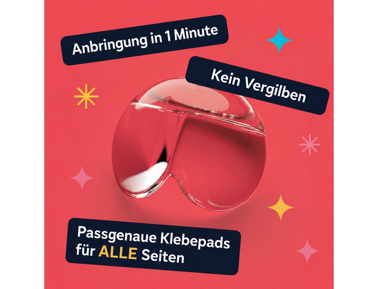 AIMAX Kindersicherung Eckenschutz 24 Stück transparent selbstklebend für Tisch und Möbel, Kantenschutz für Ecken an Holz Glas Metall Schrank und Arbeitsplatte Bild 2