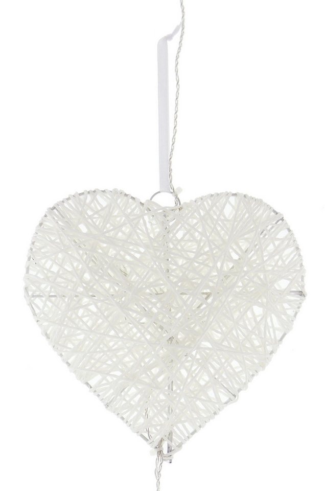 Frank Flechtwaren LED Dekolicht, LED-Hänger Herz 65cm Bild 4