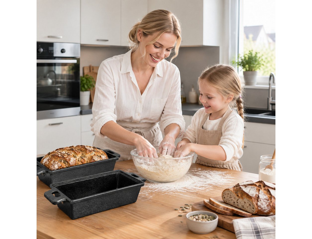 GLIESE POWER Brotbackform 23 cm – Gusseisen Topf zum Brotbacken, Gusseisen-Brotbackform 23 cm – gleichmäßige Hitze, knusprige Kruste Bild 3
