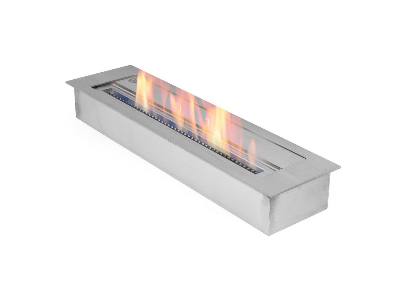 Moritz Dekokamin 60 cm 3,5 l Edelstahl Brenner Doppelwandig, Edelstahl, Standkamin Ethanolbrenner Glasfeuer Terrassenfeuer Kamin Bild 3