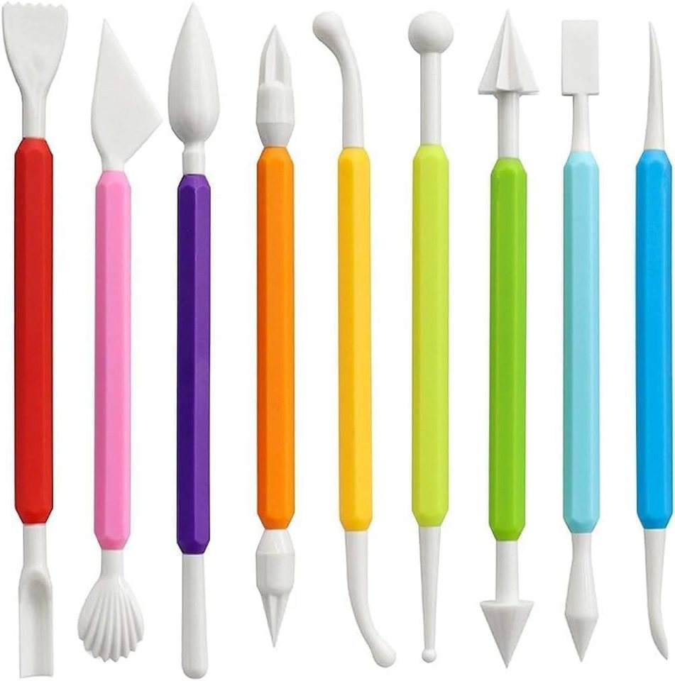 FOUORTUNATE-BEE Modellierwerkzeug 9-teiliges Modellierwerkzeug-Set für Ton und Keramik, (9 St), DIY Werkzeugset für Töpfern, Modellieren und Gestalten Bild 5