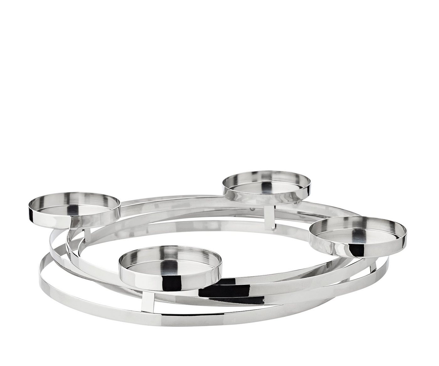 EDZARD Adventskranz Annabel, Silber-Optik, glänzend, vernickelt, Ø 34 cm Bild 4