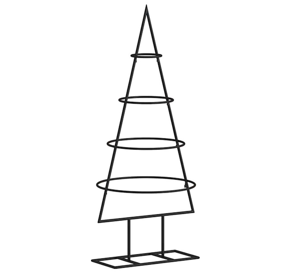furnicato Künstlicher Weihnachtsbaum Metall-Weihnachtsbaum Schwarz 27 x 25 x 60 cm, Zerlegbare Tannenbaum-Deko mit stabilem Ständer für das Zuhause