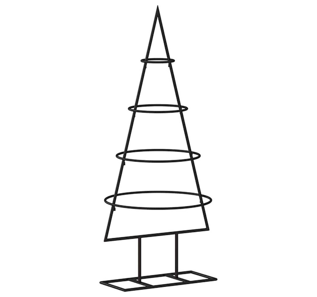 furnicato Künstlicher Weihnachtsbaum Metall-Weihnachtsbaum Schwarz 27 x 25 x 60 cm, Zerlegbare Tannenbaum-Deko mit stabilem Ständer für das Zuhause Bild 2