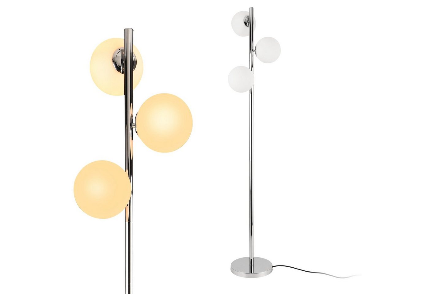 lux.pro Stehlampe, ohne Leuchtmittel, Stylische Stehleuchte »Gent« - 3-flammig
