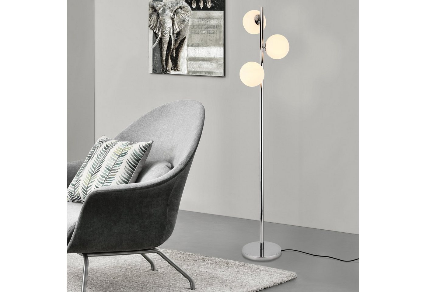 lux.pro Stehlampe, ohne Leuchtmittel, Stylische Stehleuchte »Gent« - 3-flammig Bild 2