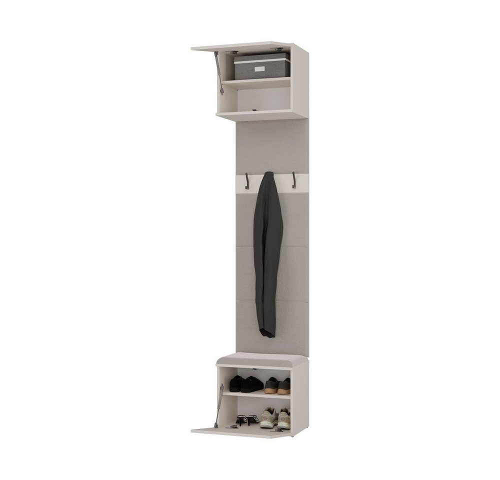 Raumhirsch Furniture Wandgarderobe Garderobenmöbel, Flurgarderobe, Garderobe (Maße 50 x 35 x 238 cm, set), Sitzbank, Schrank, 3 Haken Bild 3