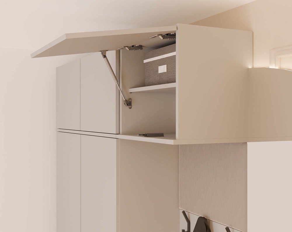 Raumhirsch Furniture Wandgarderobe Garderobenmöbel, Flurgarderobe, Garderobe (Maße 50 x 35 x 238 cm, set), Sitzbank, Schrank, 3 Haken Bild 4