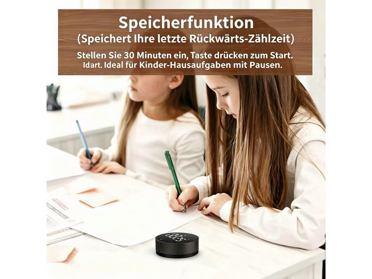 Fyrove Intervall-Timer Digitaler magnetischer Küchentimer Eieruhr mit großem LED‑Bildschirm, Countdown & Countup,Küchentimer,Magnetischer,Stoppuhr,digitaler Timer
