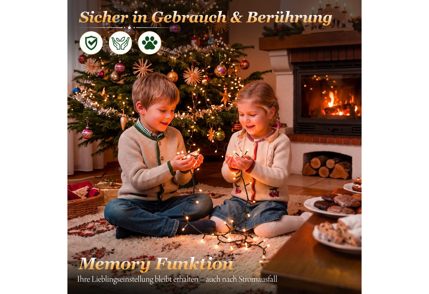 Salcar LED-Lichterkette 2m-100m LED Lichterkette Weihnachtsbaum 20-1660er LED Weihnachtsdeko Bild 3
