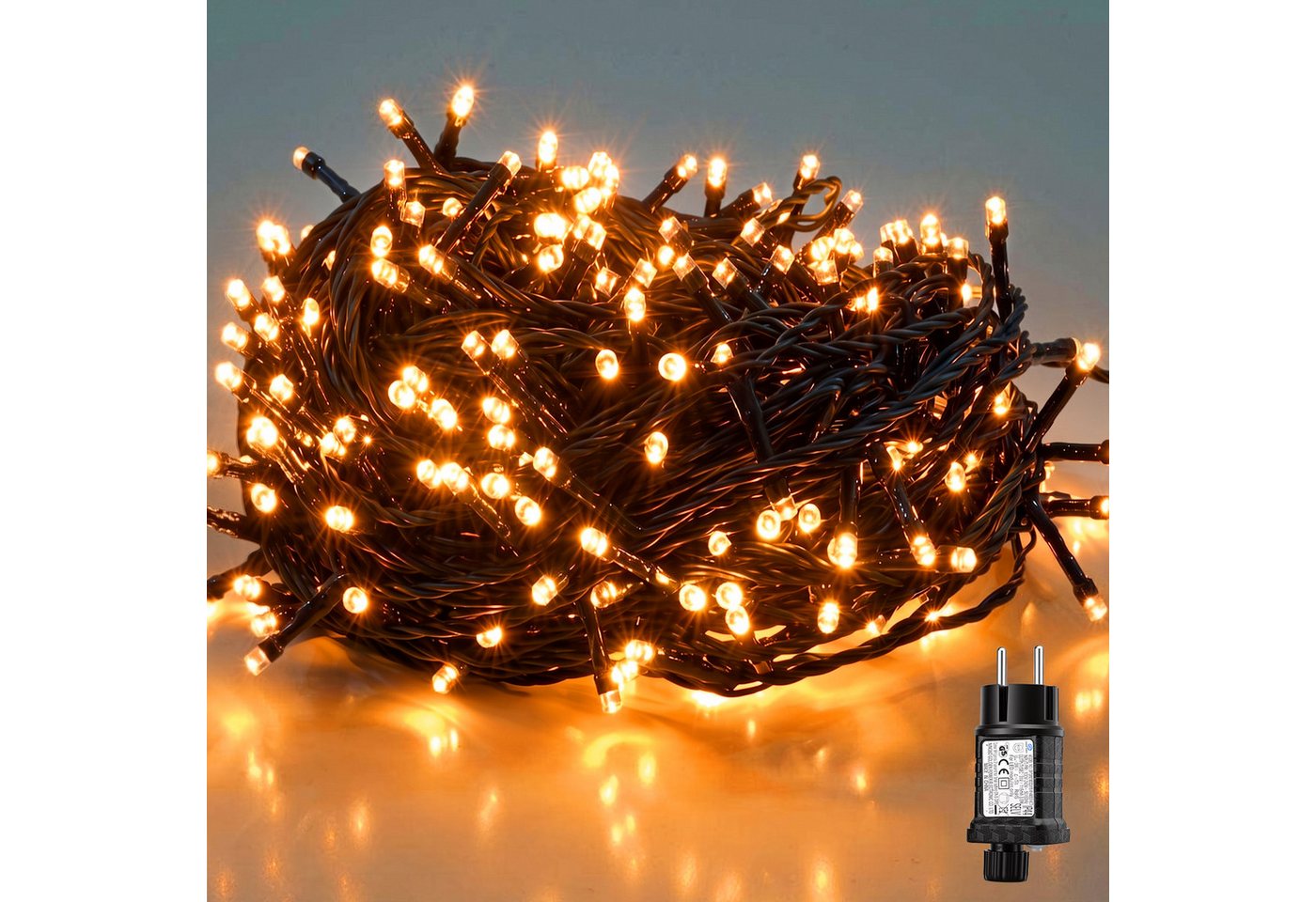 Salcar LED-Lichterkette 2m-100m LED Lichterkette Weihnachtsbaum 20-1660er LED Weihnachtsdeko Bild 5