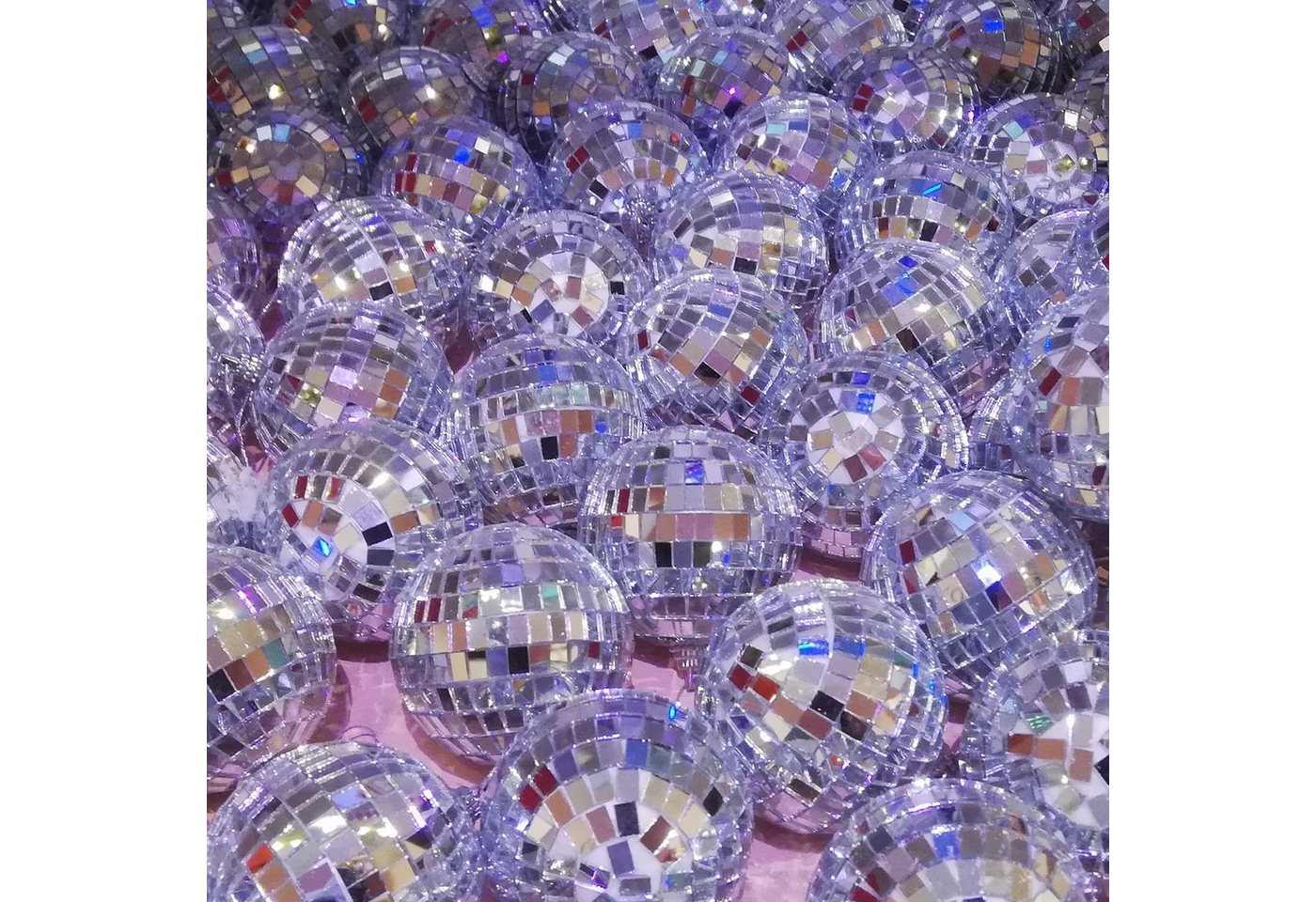 SATISFIRE Discolicht Spiegelkugel 5cm Mini Discokugel coole Party Disko Deko silber 12Stück Bild 3