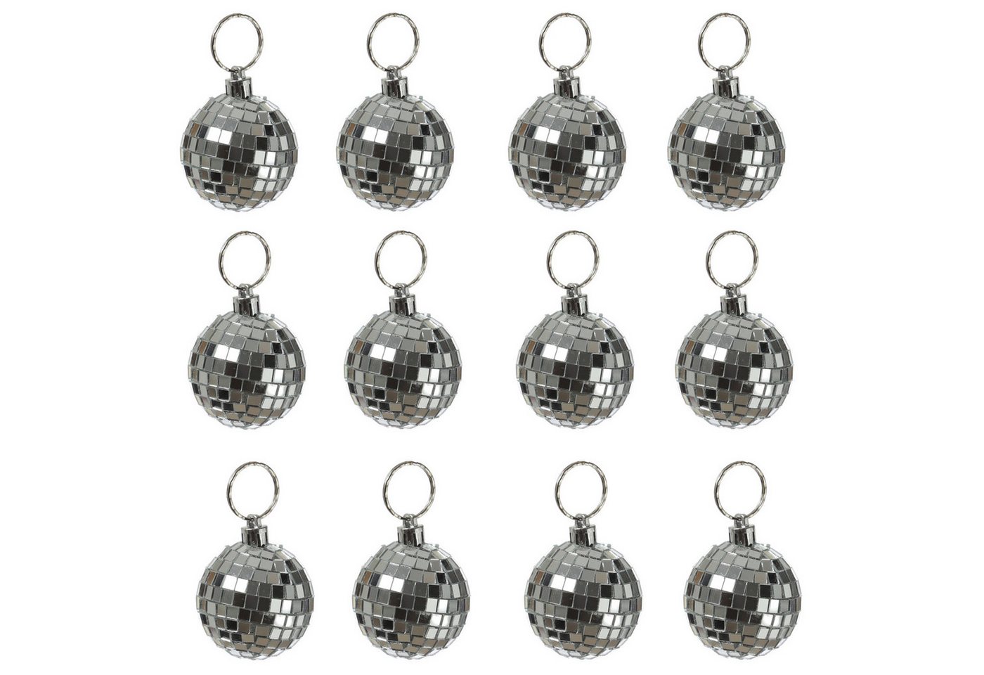 SATISFIRE Discolicht Spiegelkugel 5cm Mini Discokugel coole Party Disko Deko silber 12Stück Bild 4