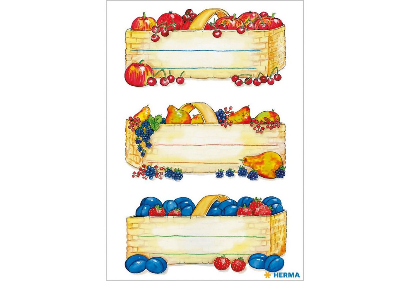 HERMA Etiketten HERMA 3604 Haushalts-Etiketten Vario Obstkörbe, 76 x 35 mm (4 Blatt Bild 2