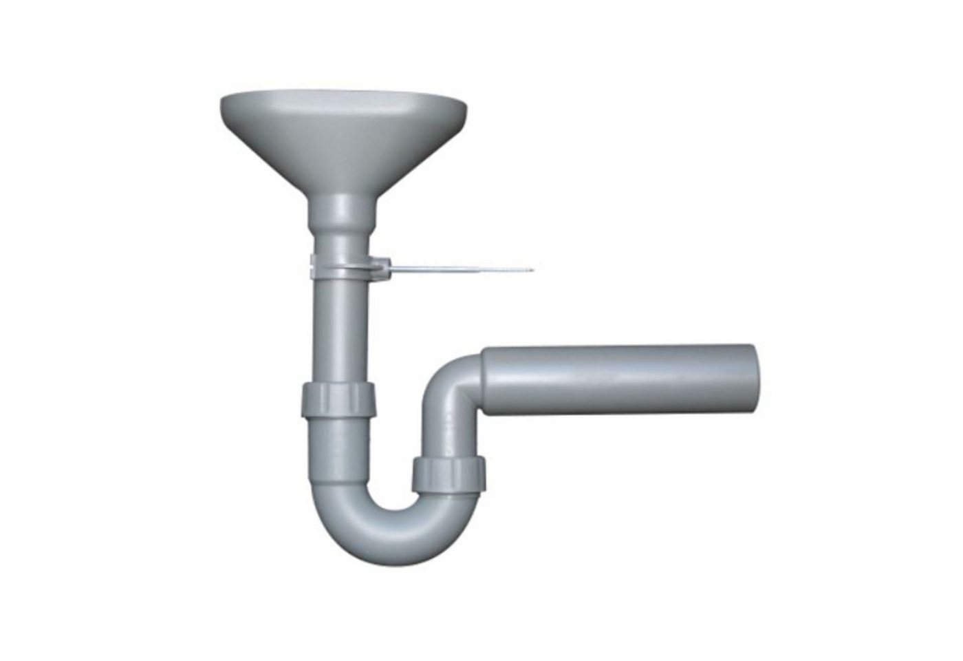 HAAS Siphon PP-Trichtersiphon Greta 2947, 1 1/2 Zoll DN 50, grau