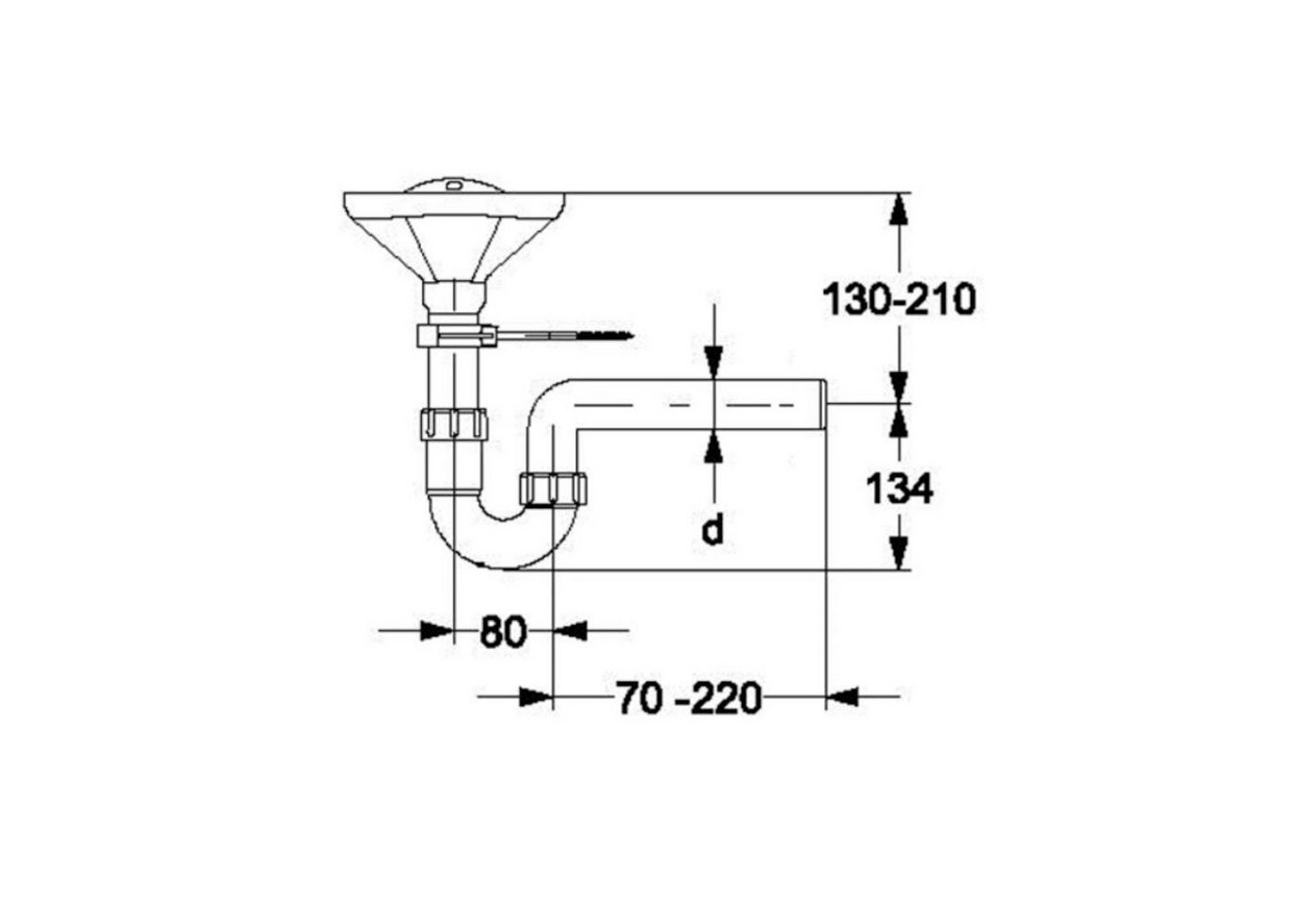 HAAS Siphon PP-Trichtersiphon Greta 2947, 1 1/2 Zoll DN 50, grau Bild 2