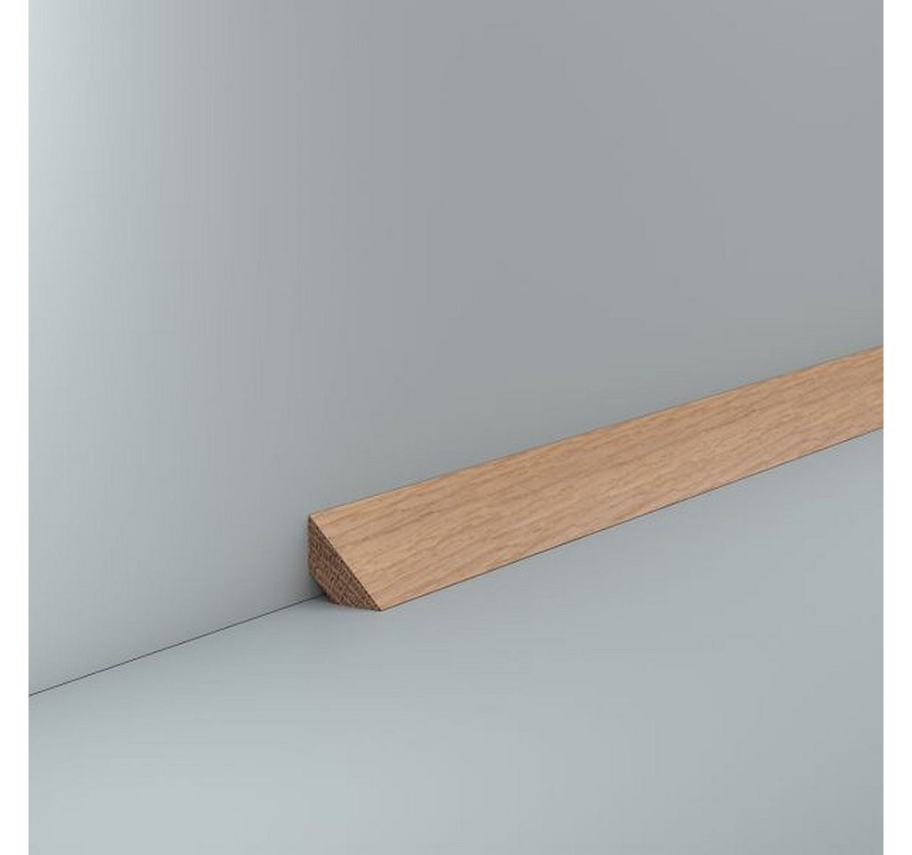Südbrock Sockelleiste Deckenleiste Holz Eiche 22 x 22 Abschlussleiste Zierleiste, L: 240 cm, H: 2.2 cm, 1-St.