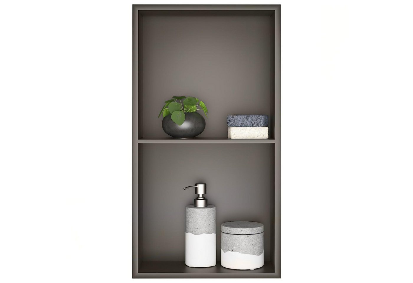 SaniteModar Duschwand Wandnische Dusche aus Edelstahl, Einbaunische für Badezimmer, Edelstahl, (1 tlg), Duschnische 30 × 60 × 10 cm, horizontal & vertikal montierbar