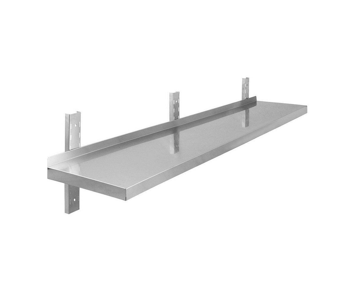 GastroHero Wandboard Edelstahl Wandboard 160x40 cm Wandregal Küche Gastro, Chrom-Nickel-Stahl, Tragkraft 95 kg, hygienische Oberfläche Bild 2