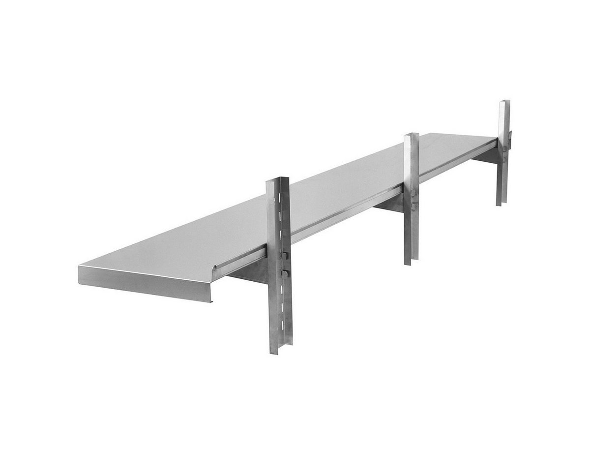 GastroHero Wandboard Edelstahl Wandboard 160x40 cm Wandregal Küche Gastro, Chrom-Nickel-Stahl, Tragkraft 95 kg, hygienische Oberfläche Bild 3