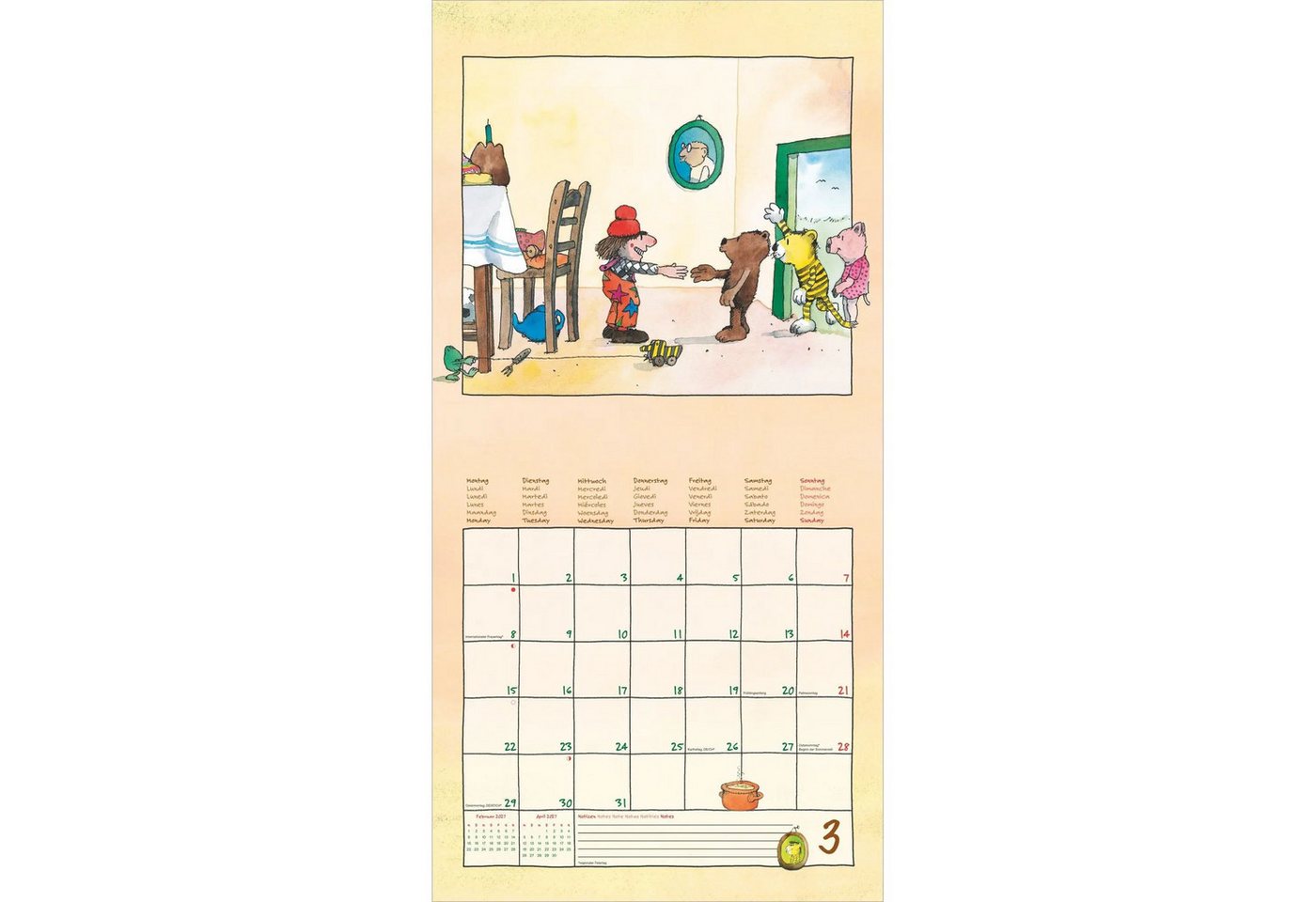 Wandkalender Janosch 2027