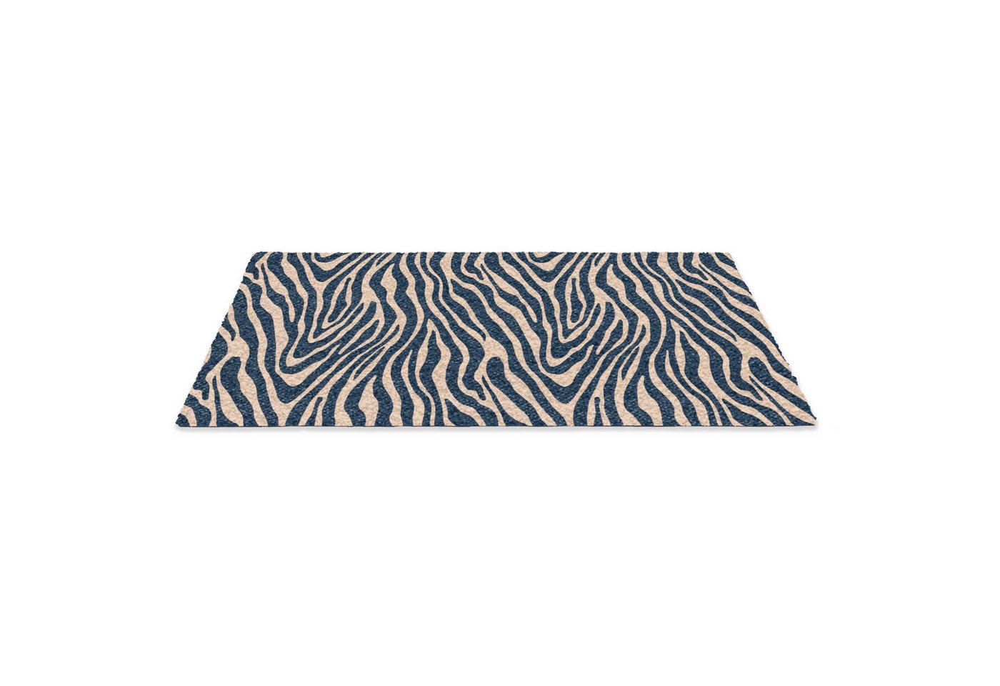MuchoWow Fußmatte Zebra - Muster - Blau - Beige, Rechteckig, innen Schmutzfangmatte, Tür, Schmutzfänger Flur, Teppich 60x40 cm Bild 3