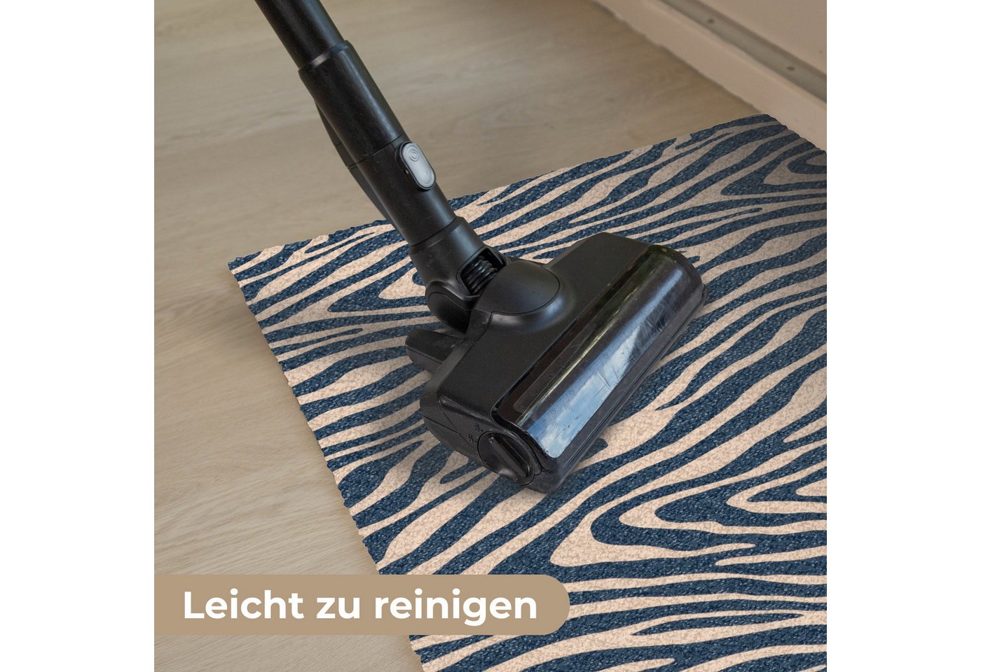 MuchoWow Fußmatte Zebra - Muster - Blau - Beige, Rechteckig, innen Schmutzfangmatte, Tür, Schmutzfänger Flur, Teppich 60x40 cm Bild 5