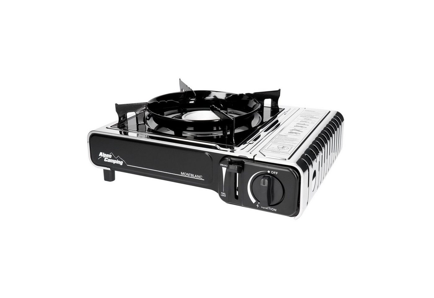 Alpen Camping Gasgrill Mount Blanc, [ 2,2 kW ] für Gaskartuschen, integr. Piezozündung Bild 5