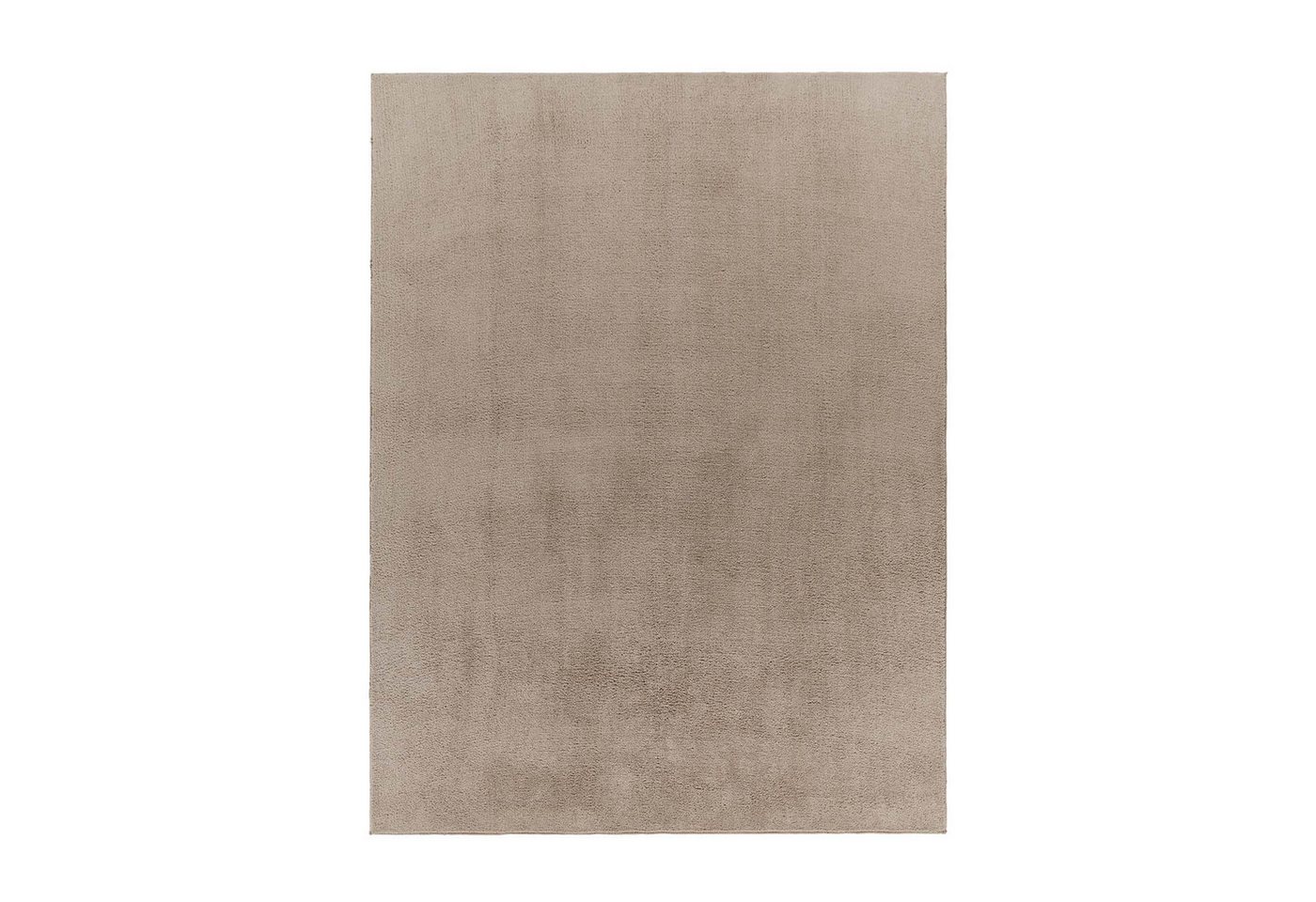 TaCa Home Teppich Supersoft Kurzflor-Teppich Uni, rechteckig, Höhe: 14 mm, Wohnzimmer Schlafzimmer Esszimmer, new taupe - 50 x 80 cm
