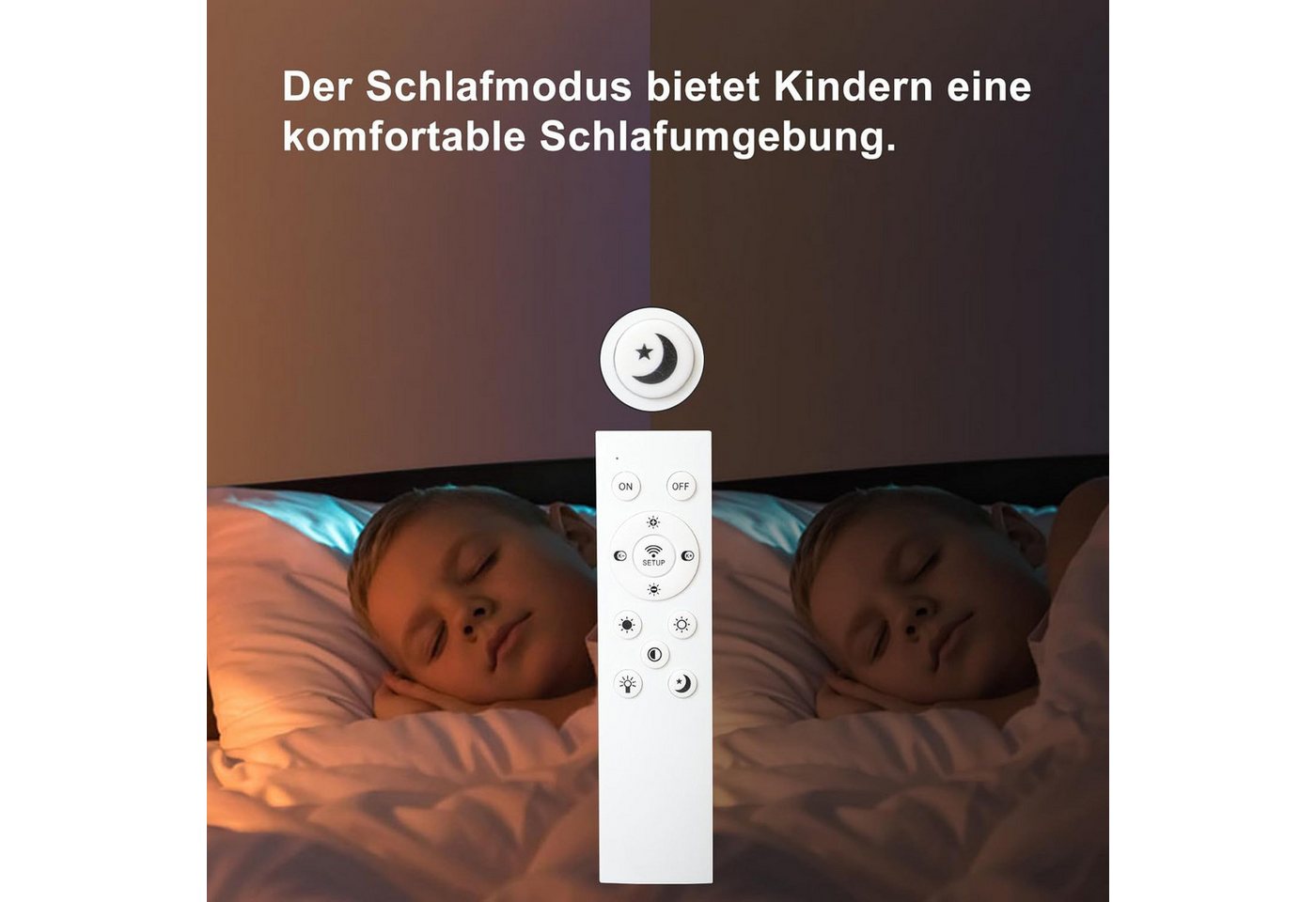 ZMH LED Deckenleuchte 2 Rahmen Dimmbar mit Fernbedienung, Farbtemperatur einstellbar, LED fest integriert, Kaltweiß, Neutralweiß, Warmweiß, Deckenlampe für Wohnzimmer Schlafzimmer Küche Flur Bild 3