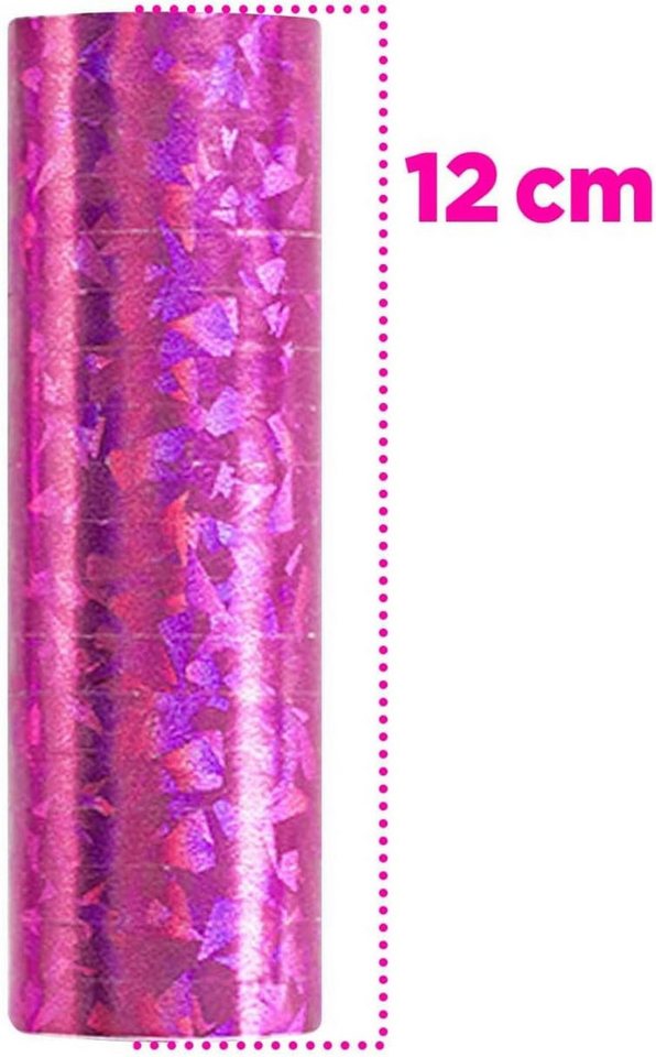 Party Marty Luftschlange Luftschlangen 'Holografisch' 4m / 1 Rolle, Pink Bild 2