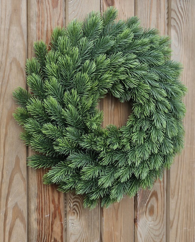 Meinposten Adventskranz Tannenkranz Weihnachtskranz künstlicher Deko-Kranz grün Ø 40cm Bild 3
