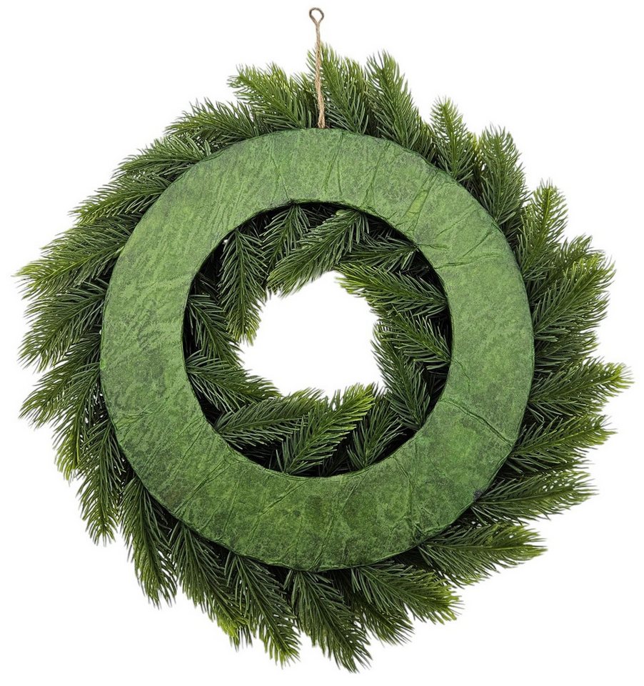 Meinposten Adventskranz Tannenkranz Weihnachtskranz künstlicher Deko-Kranz grün Ø 40cm Bild 5