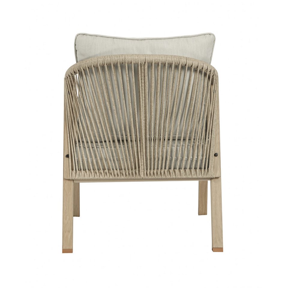 Koll Living Gartenlounge-Set 'Amber' in Beige, aus Stahl in natürlicher Holzoptik, wartungsfrei, (2x Gartensessel, 2-tlg., pulverbeschichteter Stahl in Holzoptik), wasserabweisend, UV- & witterungsbeständig Bild 5