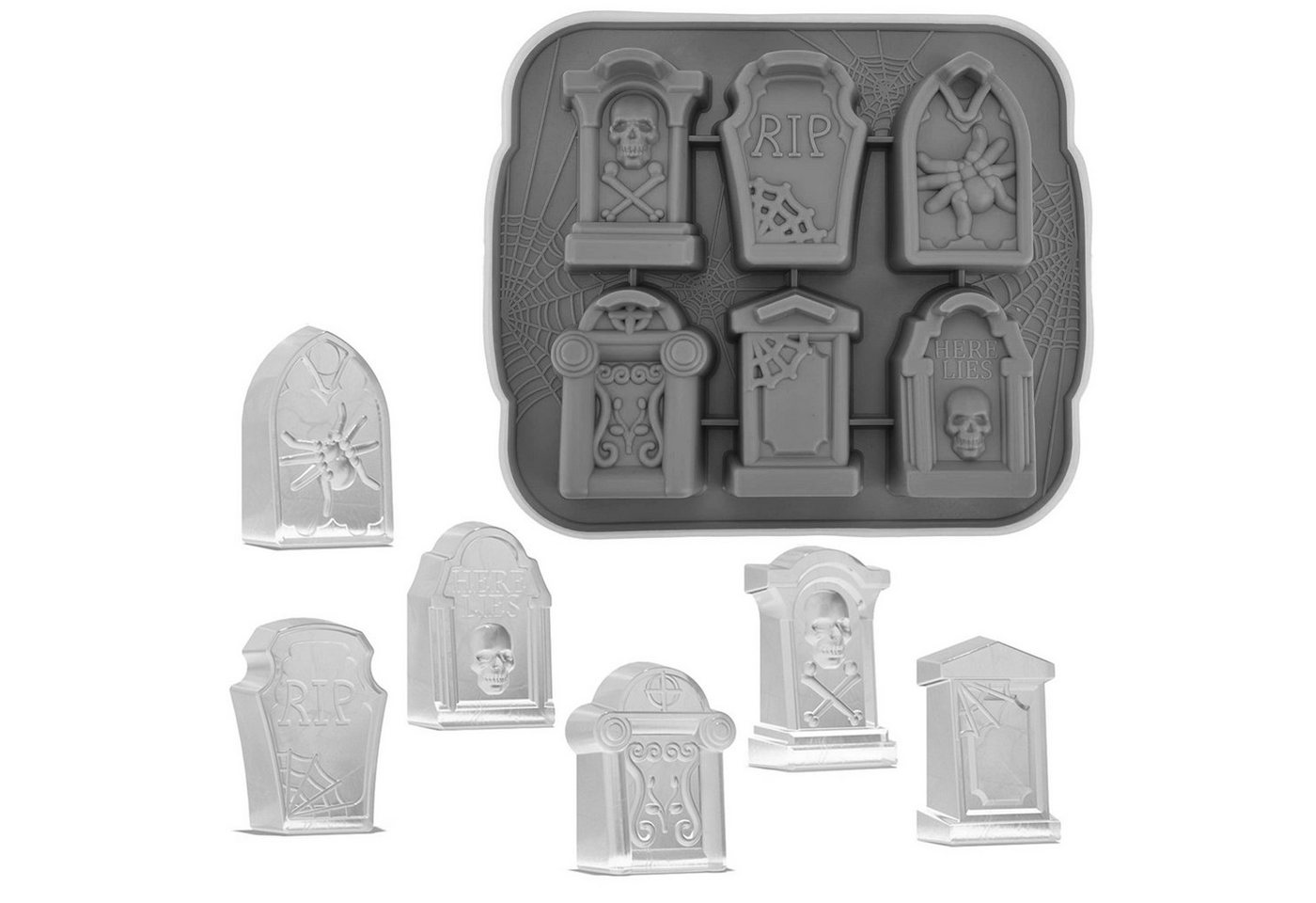 Metamorph Backform Grabstein Silikon Backform - Halloween Mini Cake, Halloween Mini Cake Bild 5