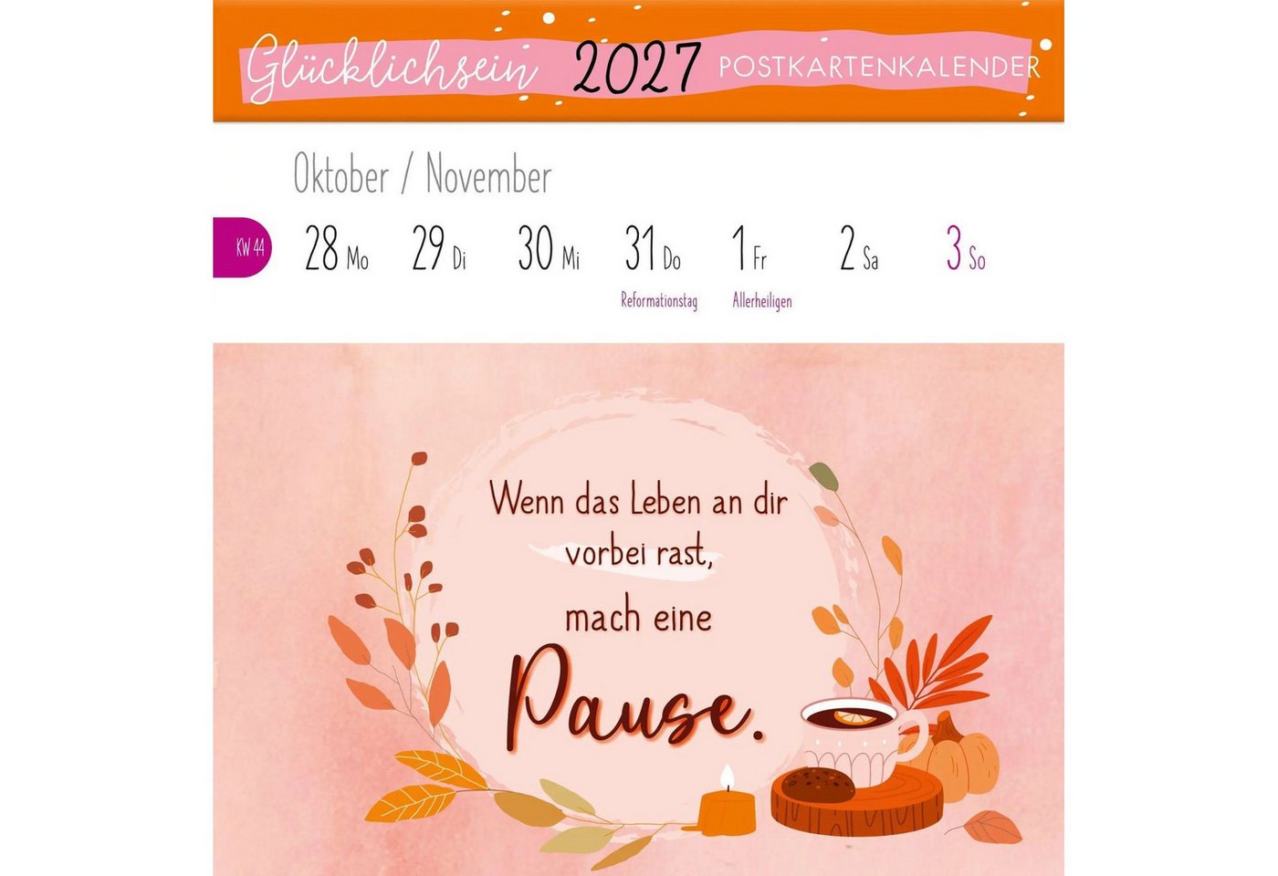 Lingen Tischkalender Postkartenkalender Glücklichsein 2027 by konfettiberlin Bild 3