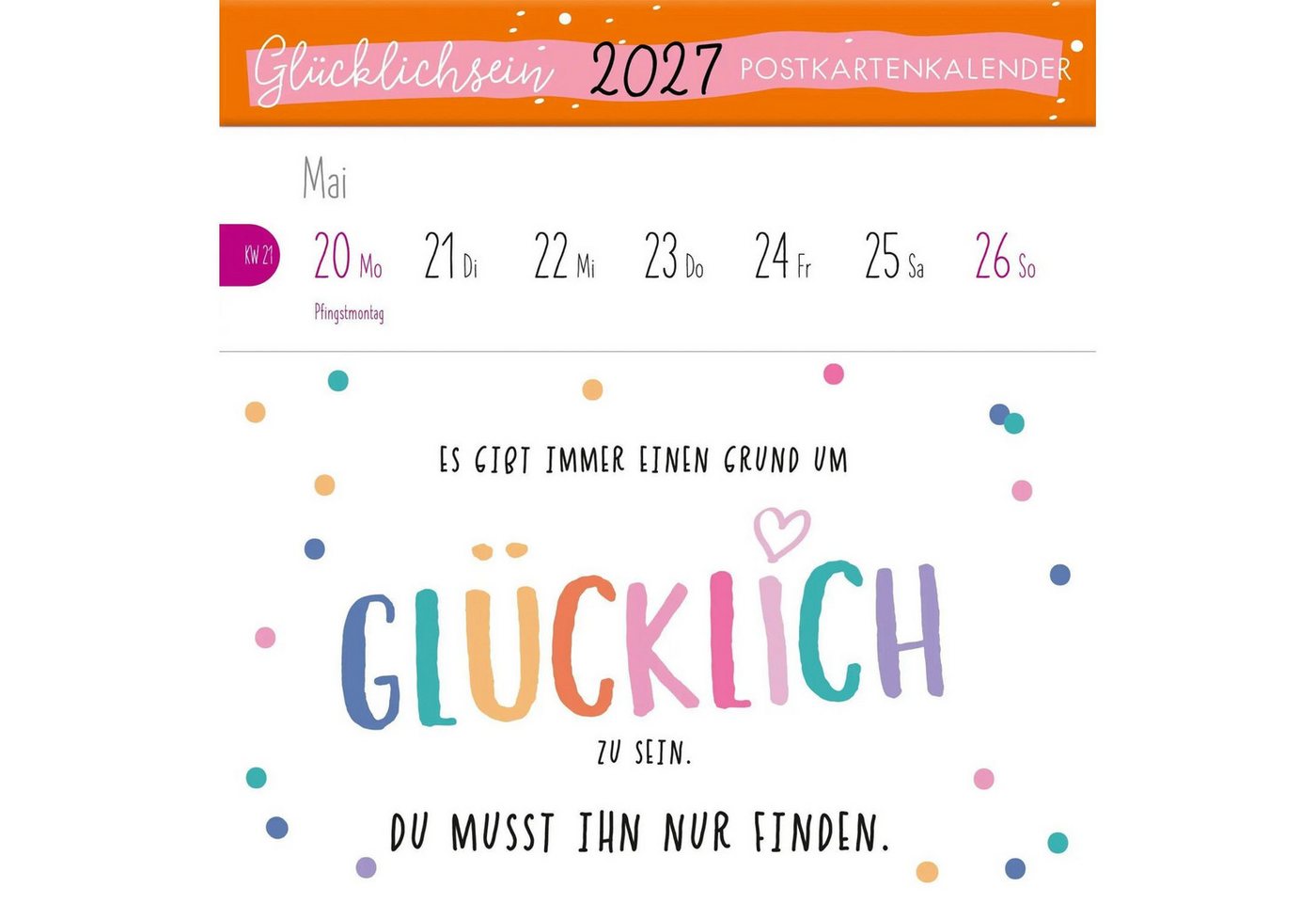 Lingen Tischkalender Postkartenkalender Glücklichsein 2027 by konfettiberlin Bild 4
