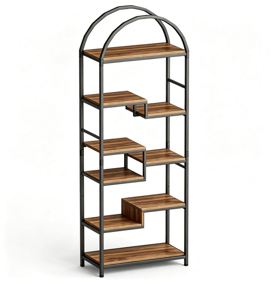 GarveeMore Bücherregal Multifunktionaler Standregal Stufenregal Stauraumregal Küchenregal, 1-tlg., 30x60x170 cm Regal Für Küche, Schlafzimmer Wohnzimmer oder Büro Bild 3