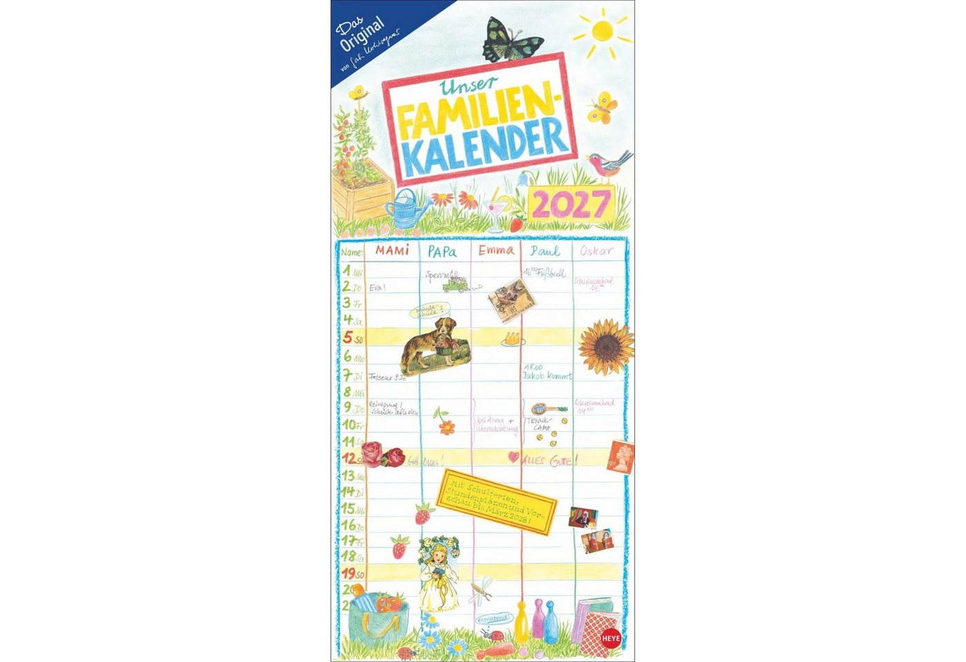 HEYE Wandkalender Gabi Kohwagner Unser Familienkalender 2027 Bild 5