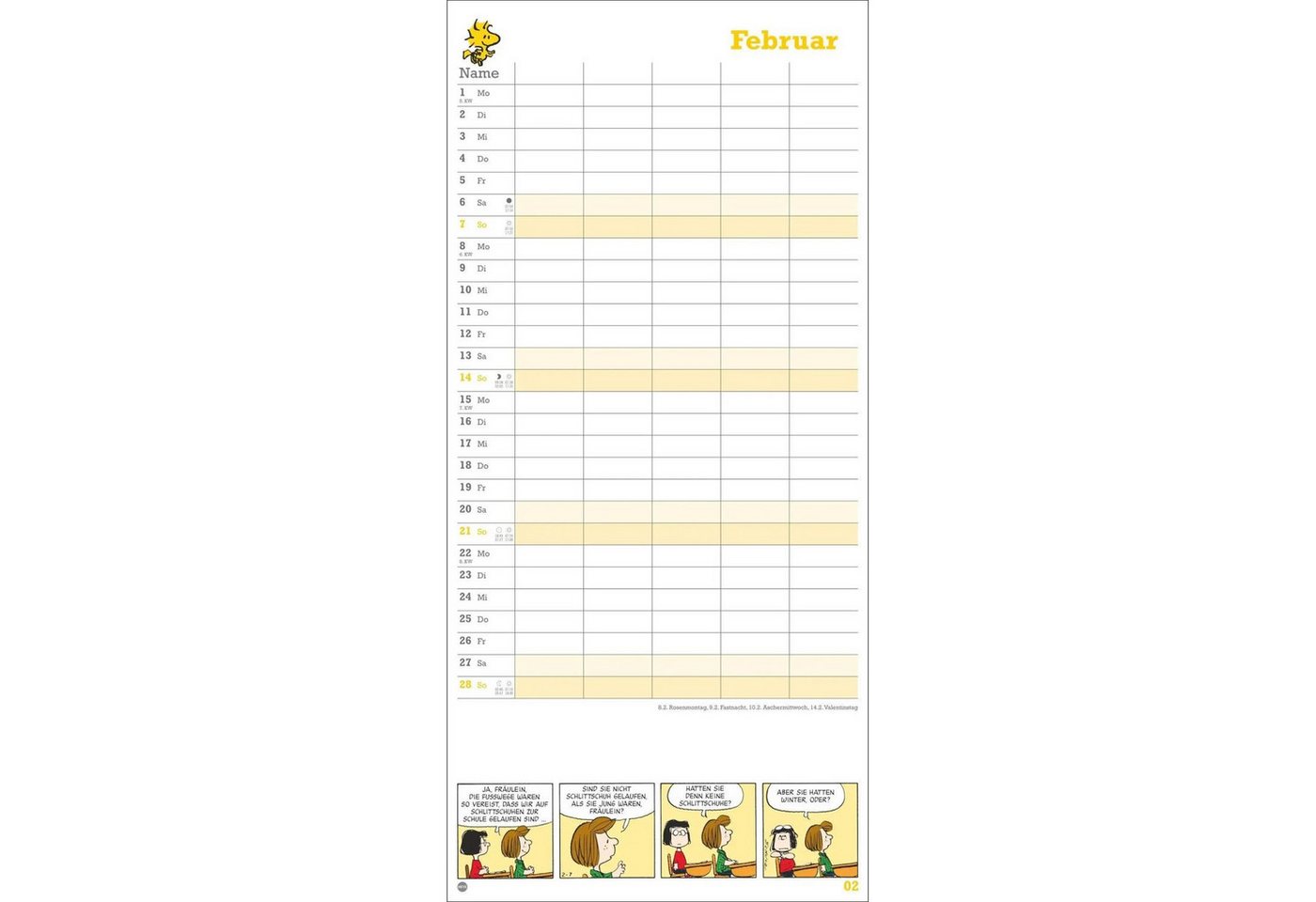 HEYE Wandkalender Peanuts Familienplaner 2027 Bild 5