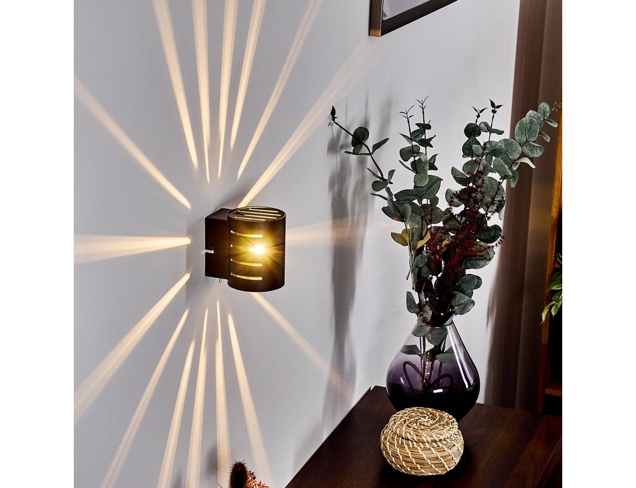 hofstein Wandleuchte »Terne« moderne Wandlampe aus Metall in Schwarz, ohne Leuchtmittel, Innenleuchte mit Up & Down Lichteffekt, An-/Ausschalter, G9 Bild 2