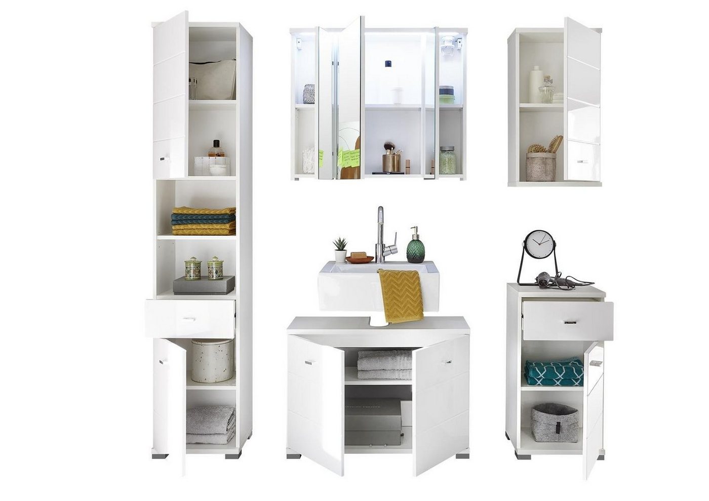 PREISBRECHER Spiegelschrank Peter 80 x 69 x 20 cm (B/H/T)