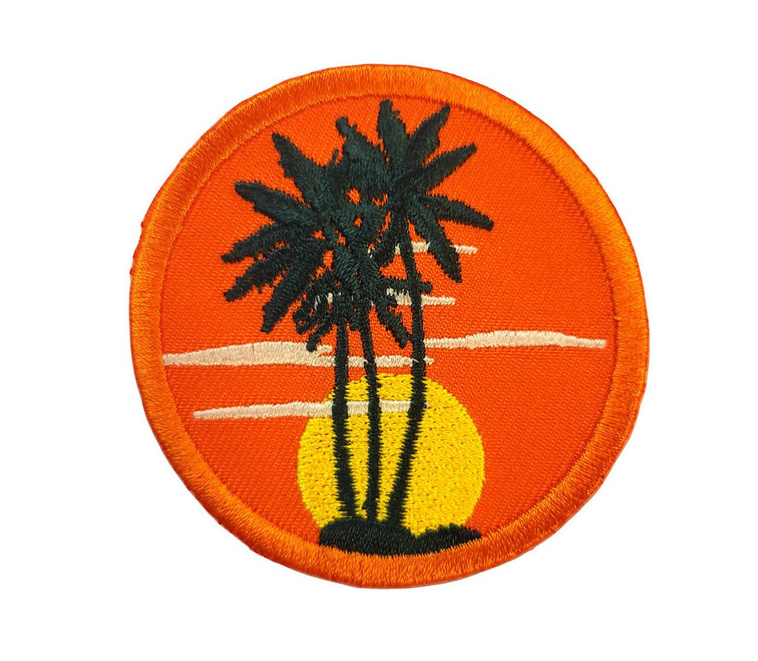 Catch the Patch Aufnäher Bügelbild, Aufbügler, Applikationen, Patches, Flicken, zum aufbügeln, Polyester, Sonnenuntergang Palme - Größe: 6 x 5 cm Bild 3