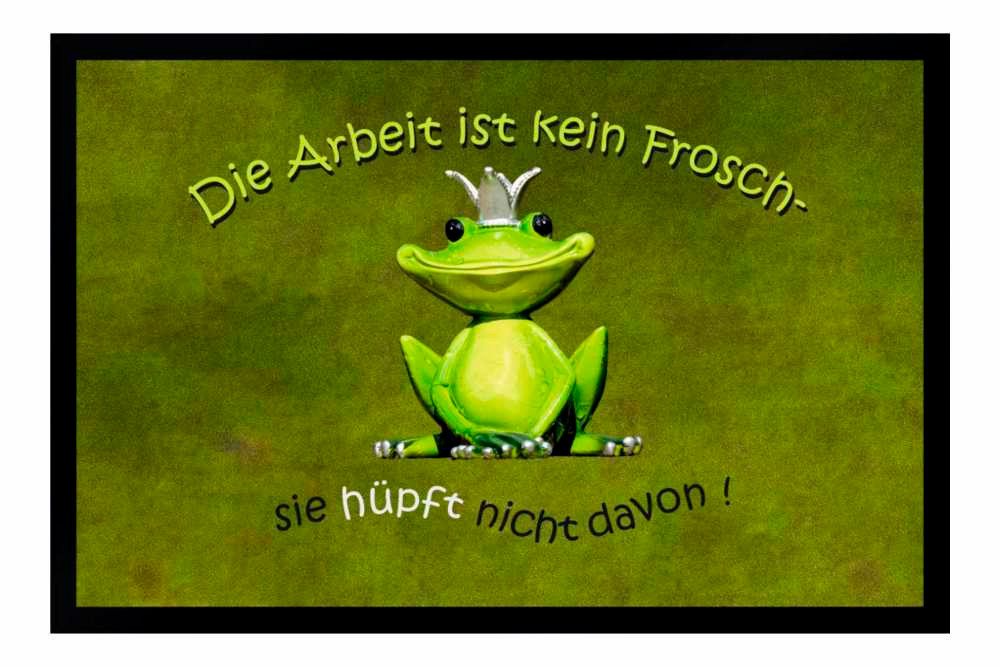 Ladreas Fußmatte Schmutzfangmatte Arbeit Frosch hüpft rutschfest F1061, 60x40