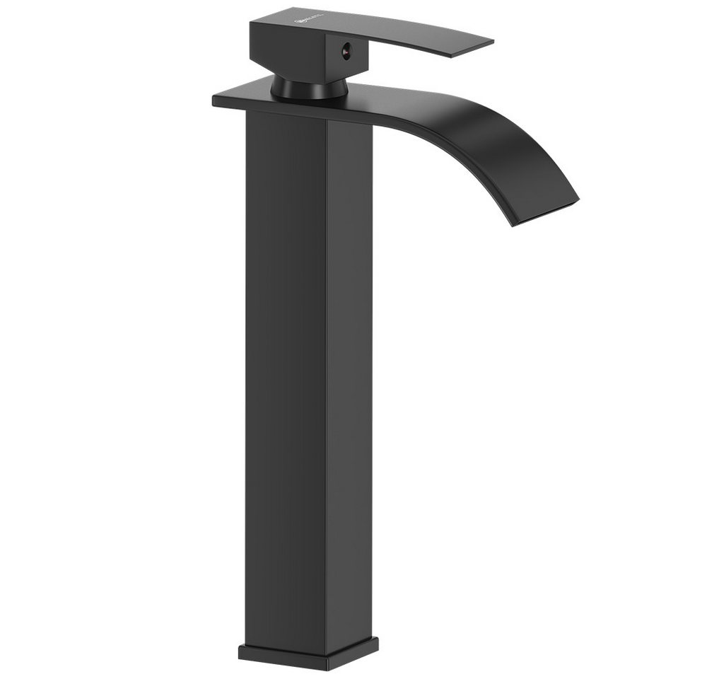 Lomadox Waschtischarmatur FAUCET-140 Edelstahl Waschbeckenarmatur 30,5 cm hoch in Schwarz matt Bild 2