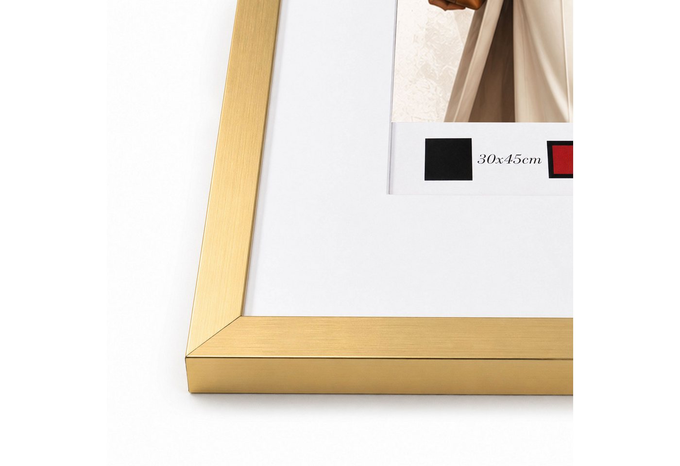 IDEAL TREND Bilderrahmen Kunststoff Bilderrahmen Modern Style mit gehärtetem Glas & Passepartou, für 1 Bilder (1 St), Hochwertiger Kunststoffrahmen mit gehärtetem Glas, MDF-Rückwand Bild 4