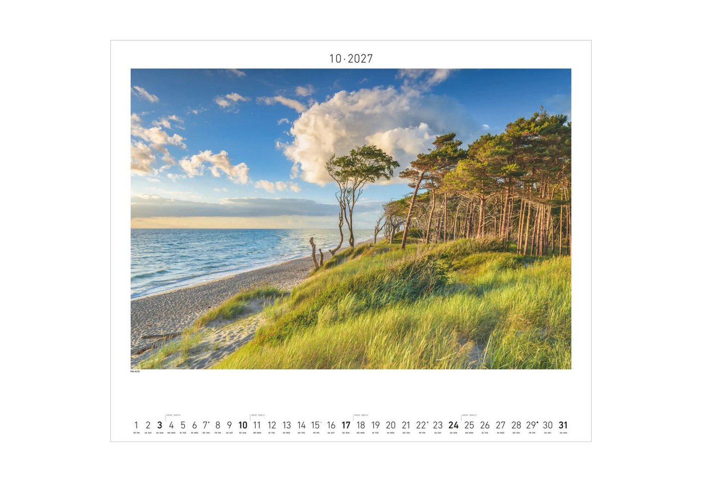 PALAZZI Wandkalender Nordisches Licht 2027