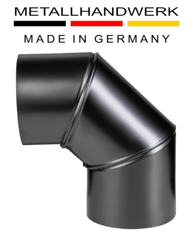 Armin Bay Ofenrohre Ofenrohr Bogen Gebläut verstellbar - Durchmesser 130 mm ohne Tür
