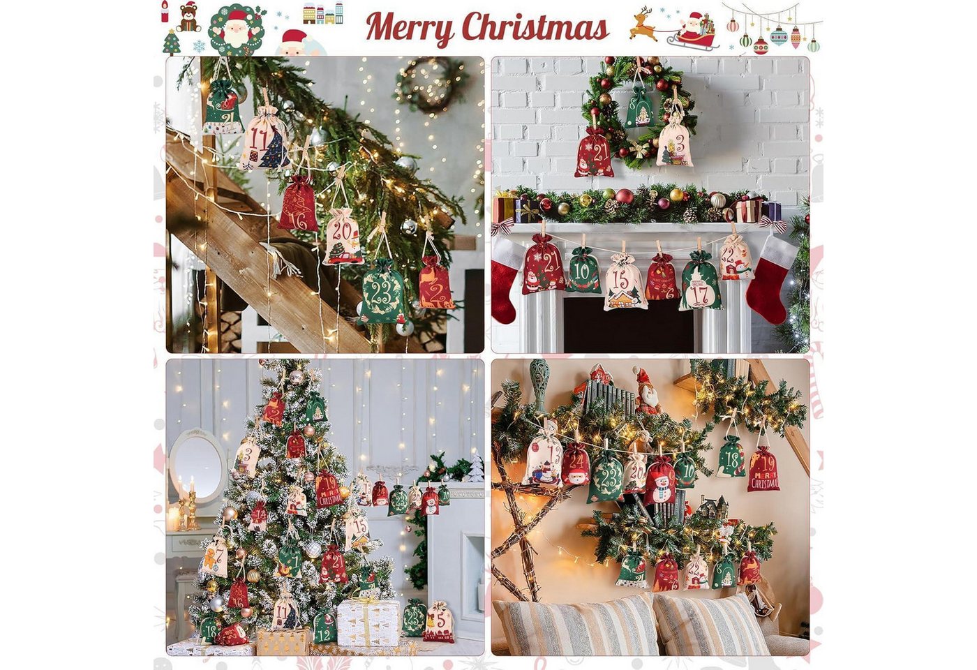 LuxusKollektion befüllbarer Adventskalender Adventskalender Befüllen 2026 DIY Säckchen Stoffbeutel Erwachsene Bild 3